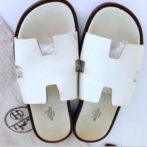 Hermes H Logo US9 EU40 Slides Sandals